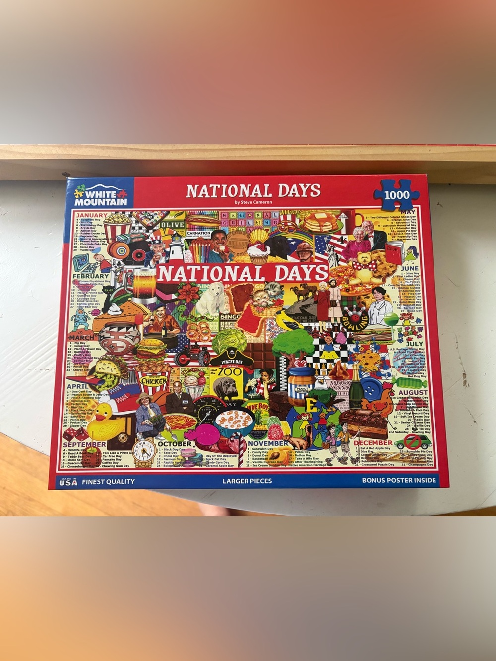 White Mountain 'National Days' 1000-Piece Puzzle - Red